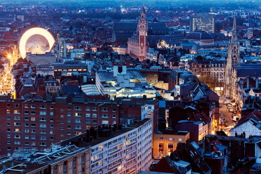 Aerial view of Lille. Lille, Nord-Pas-de-Calais, France