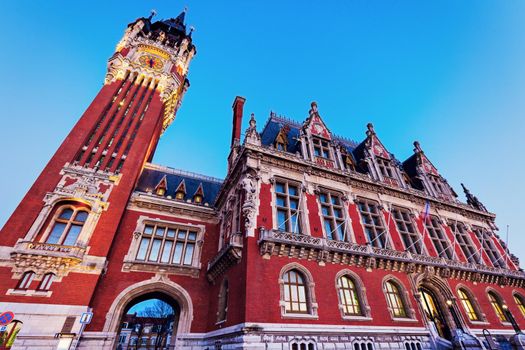 Calais city hall. Calais, Nord-Pas-de-Calais-Picardy, France.