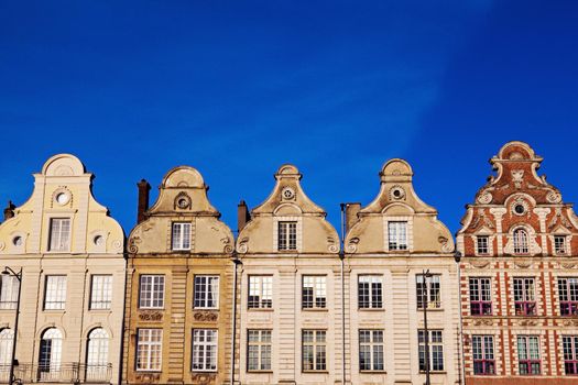 Architecture of Place des Heros in Arras. Arras, Nord-Pas-de-Calais-Picardy, France.