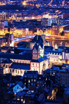 Collegiate Church of St. Bartholomew in Liege. Liege, Wallonia, Belgium