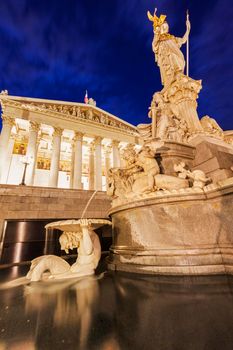 Parliament of Austria in Vienna. Vienna, Austria.