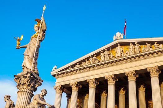 Parliament of Austria in Vienna. Vienna, Austria.