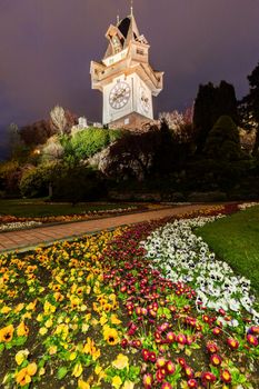 The Uhrturm in Graz. Graz, Styria, Austria.