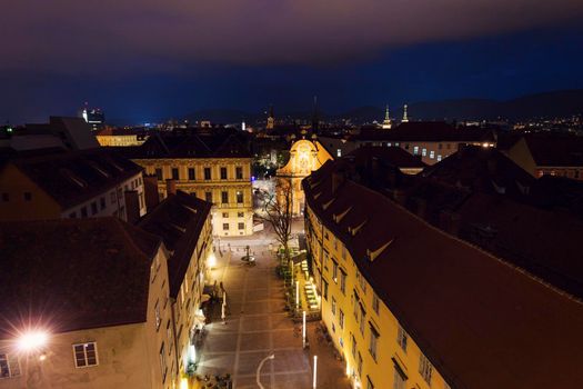 Graz panorama from Castle Hill Graz, Styria, Austria.