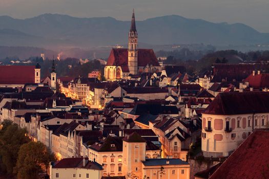 Panorama of Steyr. Steyr, Upper Austria, Austria.
