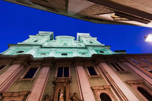 Church of Ignatius in Linz. Linz, Upper Austria, Austria.