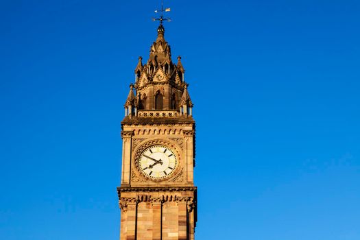 Albert Memorial Clock in Belfast. Belfast, Northern Ireland, United Kingdom.