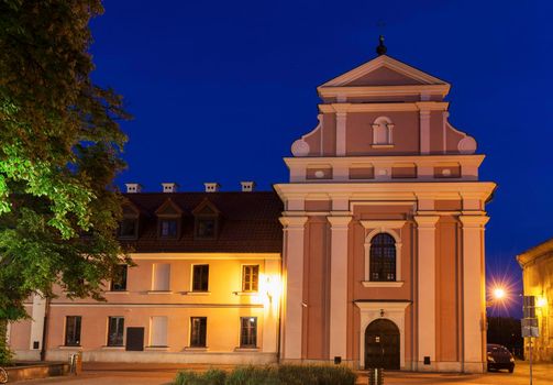 Klarysek Church on Wodny Square in Zamosc. Zamosc, Lublin, Poland.