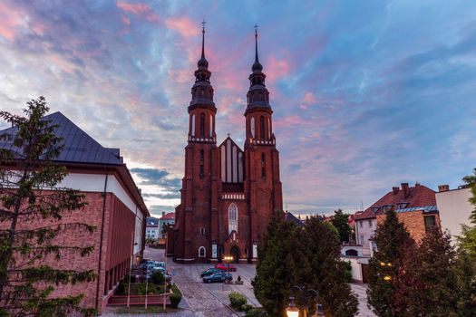 Holy Cross Cathedral in Opole. Opole, Opolskie, Poland.