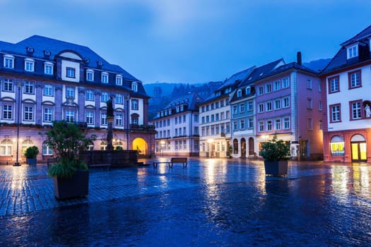 Rainy morning in Heidelberg. Heidelberg, Baden-Wurttemberg, Germany.