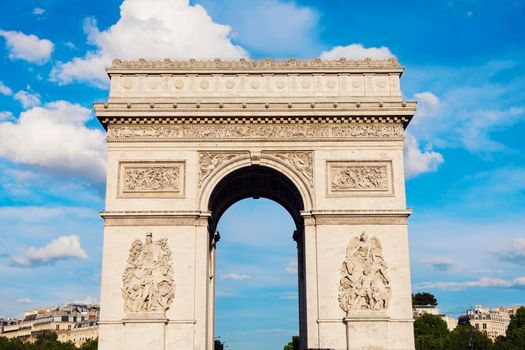 Arc de Triomphe in Paris. Paris, France