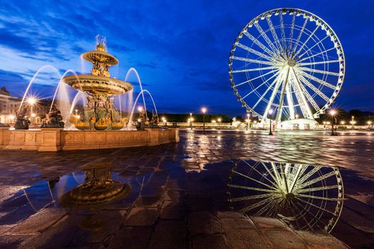 Ferris Wheel on Place de la Concorde in Paris. Paris, France