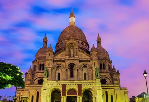 Basilica of the Sacred Heart (Sacre Coeur) in Paris. Paris, France