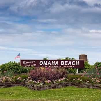 Welcome to Omaha Beach Saint Laurent sur Mer, Normandy, France.