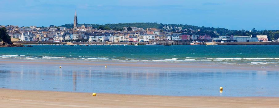 Morning panorama of Douarnenez. Douarnenez, Brittany, France