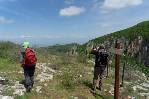 Trekking for sport and health in Georgia mountains