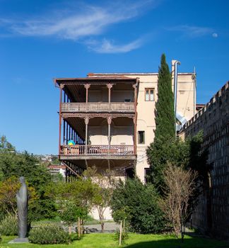 Poor and old quaters in Tbilisi capital city of Georgia