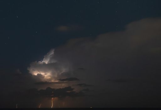 Night storm nature electricity forces