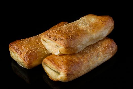 Puff pastry with sesame seeds
