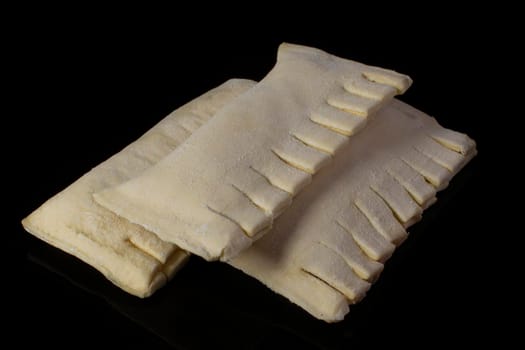 Semi-finished puff pastry. Billets for baking