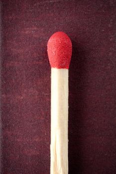 wooden flammable matches with red head