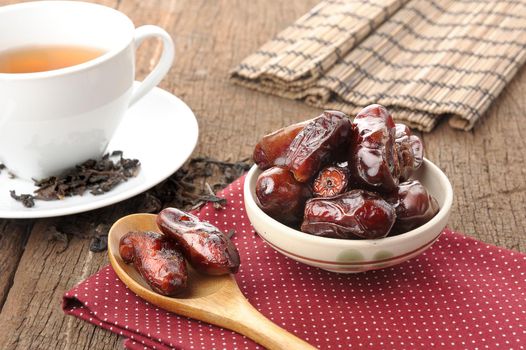 closeup sweet dried dates fruit