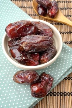 closeup sweet dried dates fruit