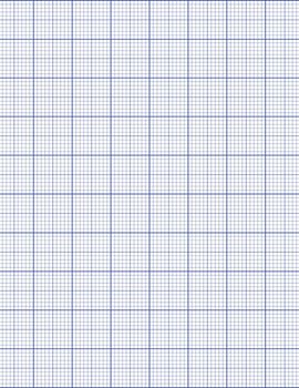 Graph paper. Printable millimeter grid paper with color lines. Geometric pattern for school, technical engineering line scale measurement. Realistic lined paper blank size Letter.