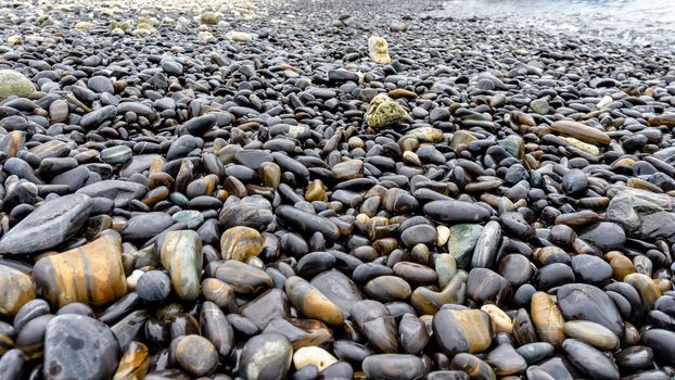 Unusual beautiful nature landscape of rock near the sea at Ko Hin Ngam island is a famous tourist attractions of Tarutao National Park, Satun, Thailand, 16:9 widescreen