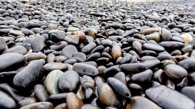 Unusual beautiful nature landscape of rock near the sea at Ko Hin Ngam island is a famous tourist attractions of Tarutao National Park, Satun, Thailand, 16:9 widescreen