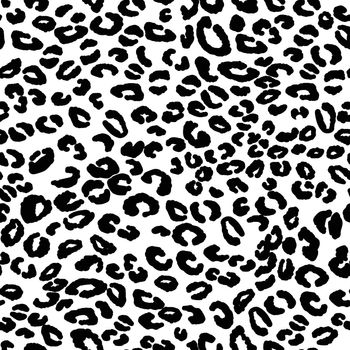 Abstract modern leopard seamless pattern. Animals trendy background. Black and white decorative vector illustration for print, card, postcard, fabric, textile. Modern ornament of stylized skin.