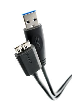 usb 3.0 cable isolated on white