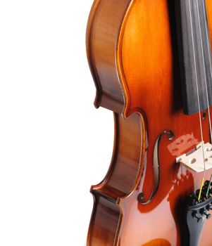 new classical violin on white background template