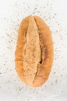 isolate homemade mini french baguette