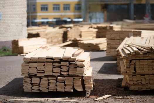 Woodworking industry.Wooden warehouse