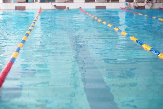 Lanes of a competition swimming pool