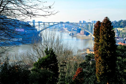 Oporto, Portugal- January 6, 2020: Beautiful and Idyllic Crystal Palace Gardens in Oporto, Portugal