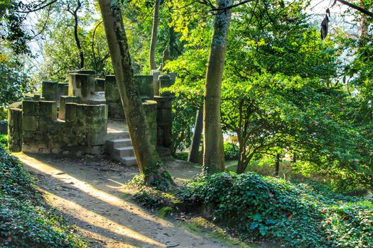Oporto, Portugal- January 6, 2020: Beautiful and Idyllic Crystal Palace Gardens in Oporto, Porugal