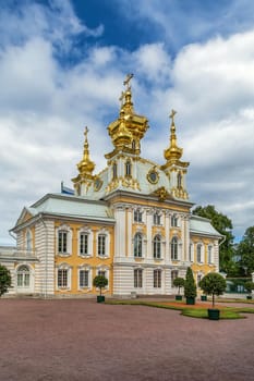 Grand Peterhof Palace in Russia. Church pavilion