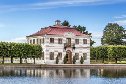 Marly Palace in Lower park in Peterhof, Russia