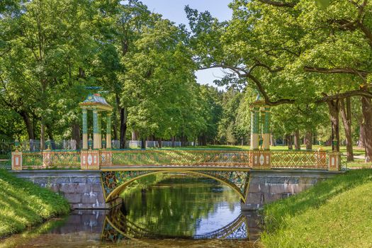 Small Chinese Bridges  in Alexander park, Tsarskoye Selo, Russia