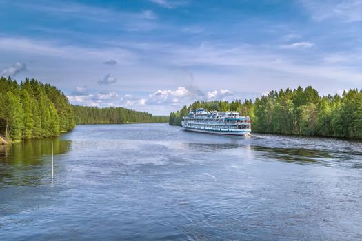 White Sea-Baltic Canal with Cruise ship, Russia