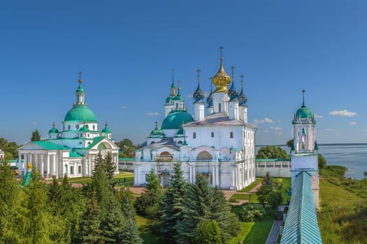 View of Spaso-Yakovlevsky Monastery from wall, Rostov, Russia