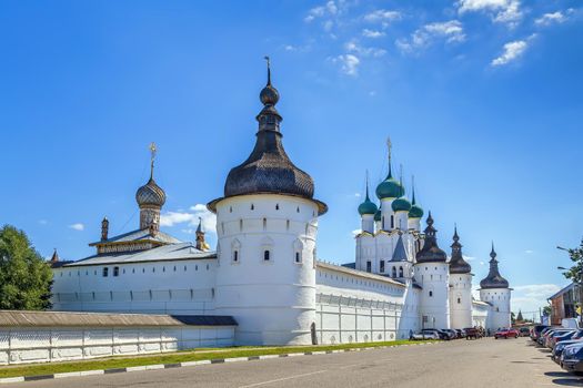 View of Rostov Kremlin from street, Russia