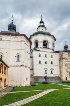 Church and bell tower in Kirillo-Belozersky Monastery, Russia