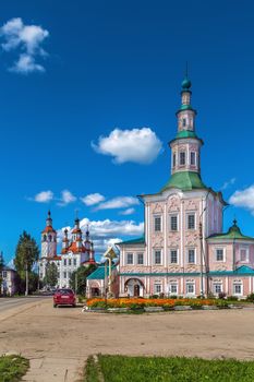 Nativity Church, Totma, Russia. Architectural forms reminiscent of a ship. This style is sometimes referred to as Totma Baroque.