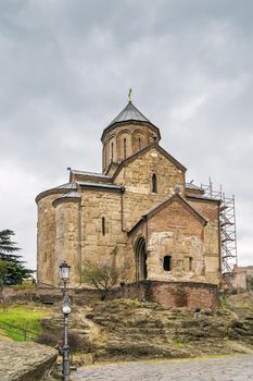 Virgin Mary Metekhi church in Tbilisi, Georgia