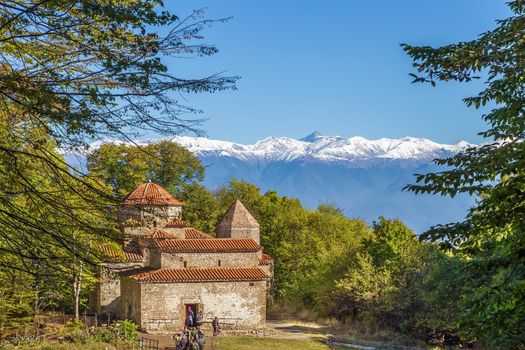 The architectural ensemble Dzveli (Old) Shuamta is Georgian Orthodox Monastery in 7 km from Telavi, Georgia