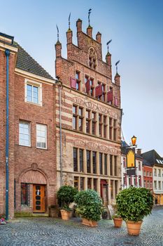 Market Square with hiatorical houses in Xanten city, Germany