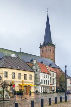 Historical Market square (marktplatz) in Kalkar, Germany